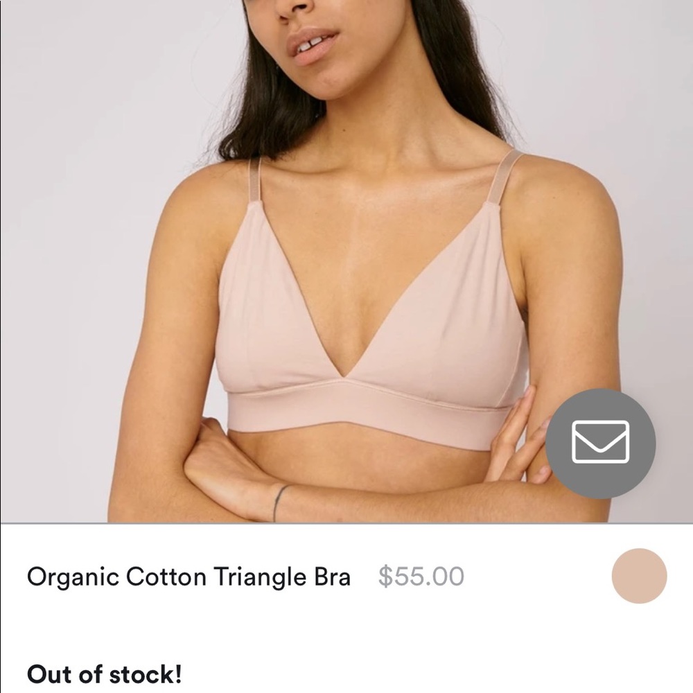 Organic Basics organic cotton triangle Nude Bra M